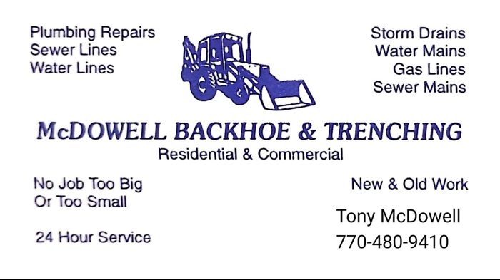 McDowell Backhoe & Trenching logo